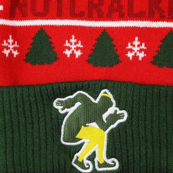 Buddy the Elf Son of a Nutcracker Red & Green Pom Pom Beanie Hat - Picture 2 of 6